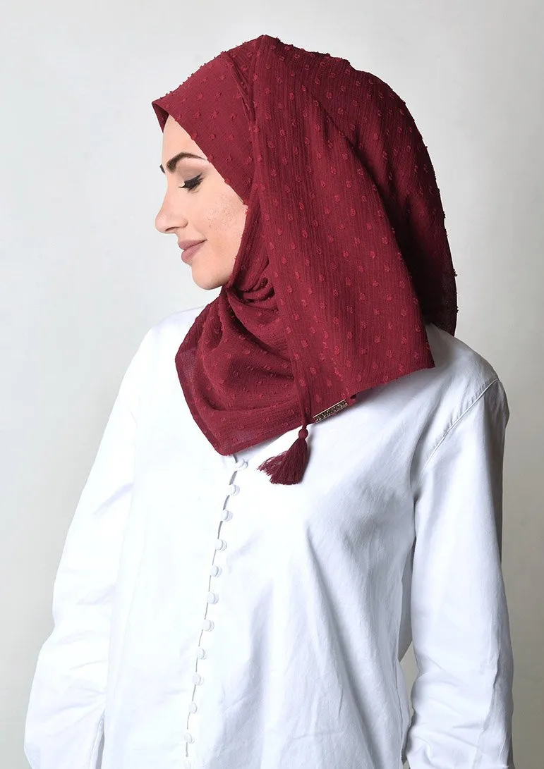 Biking Red- Chic Mini- Mosaic Butti Chiffon