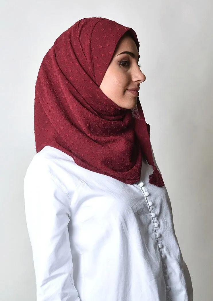 Biking Red- Chic Mini- Mosaic Butti Chiffon