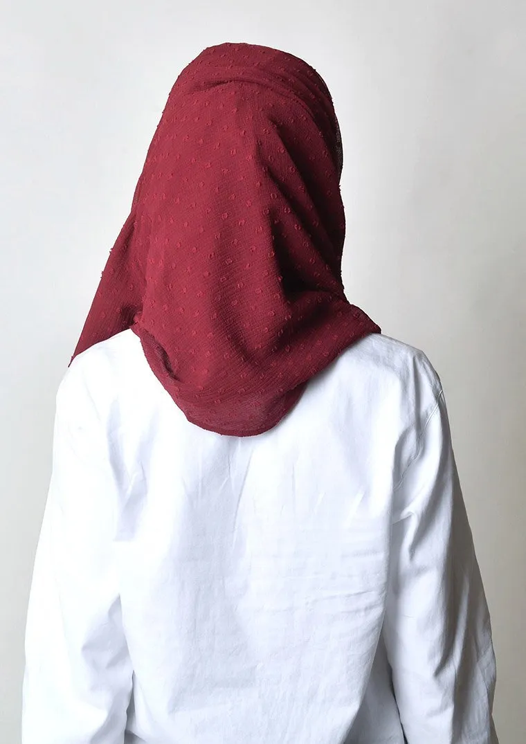 Biking Red- Chic Mini- Mosaic Butti Chiffon