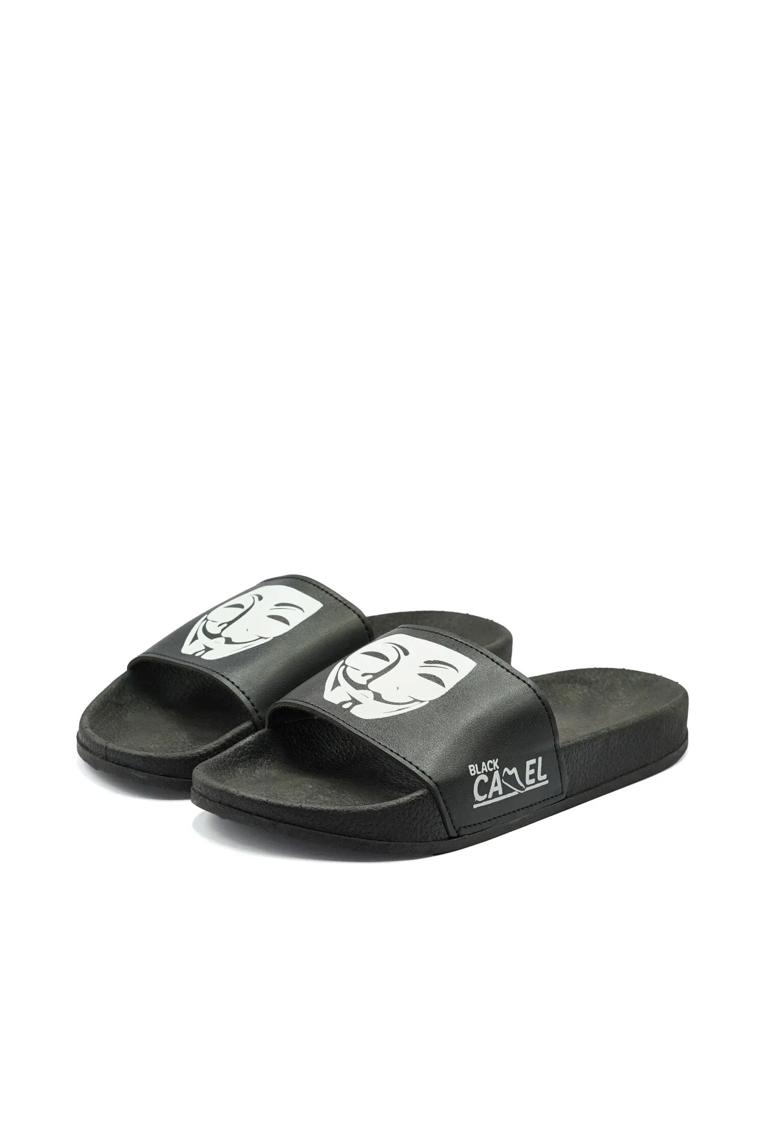 Black Camel Men's Anonymous Printed Slide Slippers