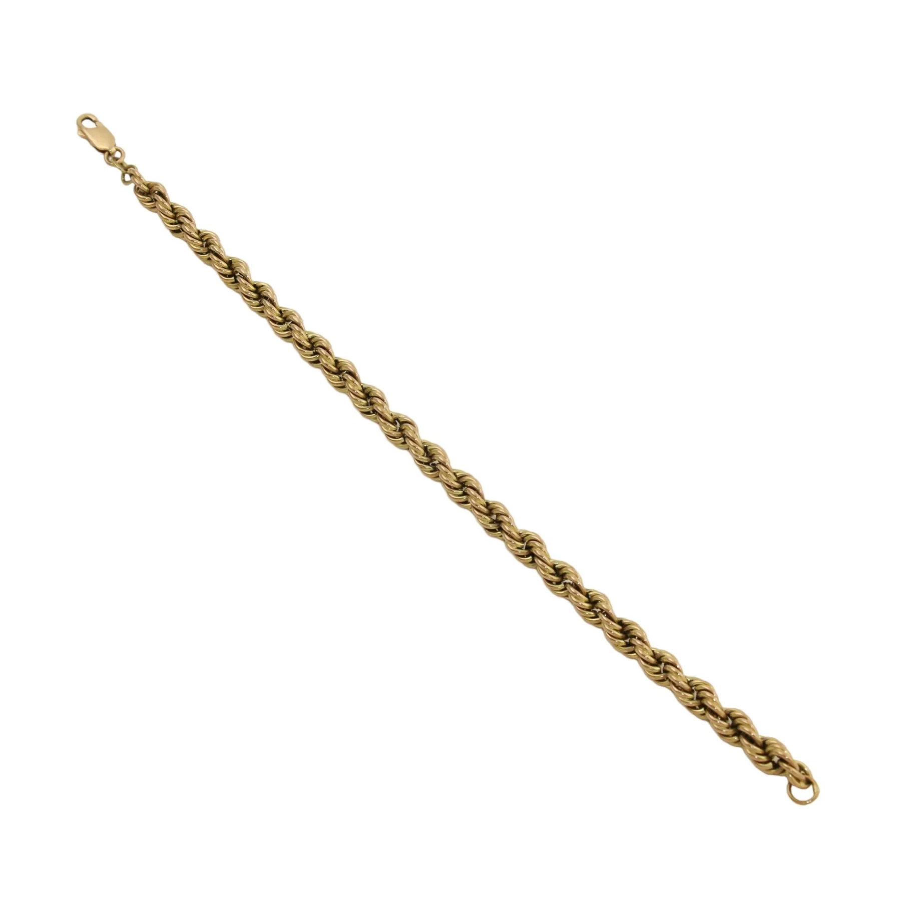 Classic 14k Gold x 6mm Rope Braid Chain Bracelet