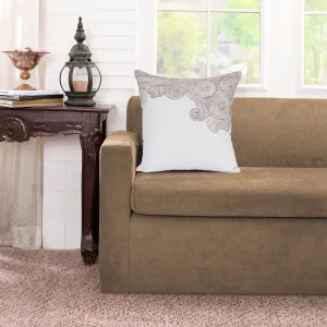 Curve Embroidered Cushion Cover