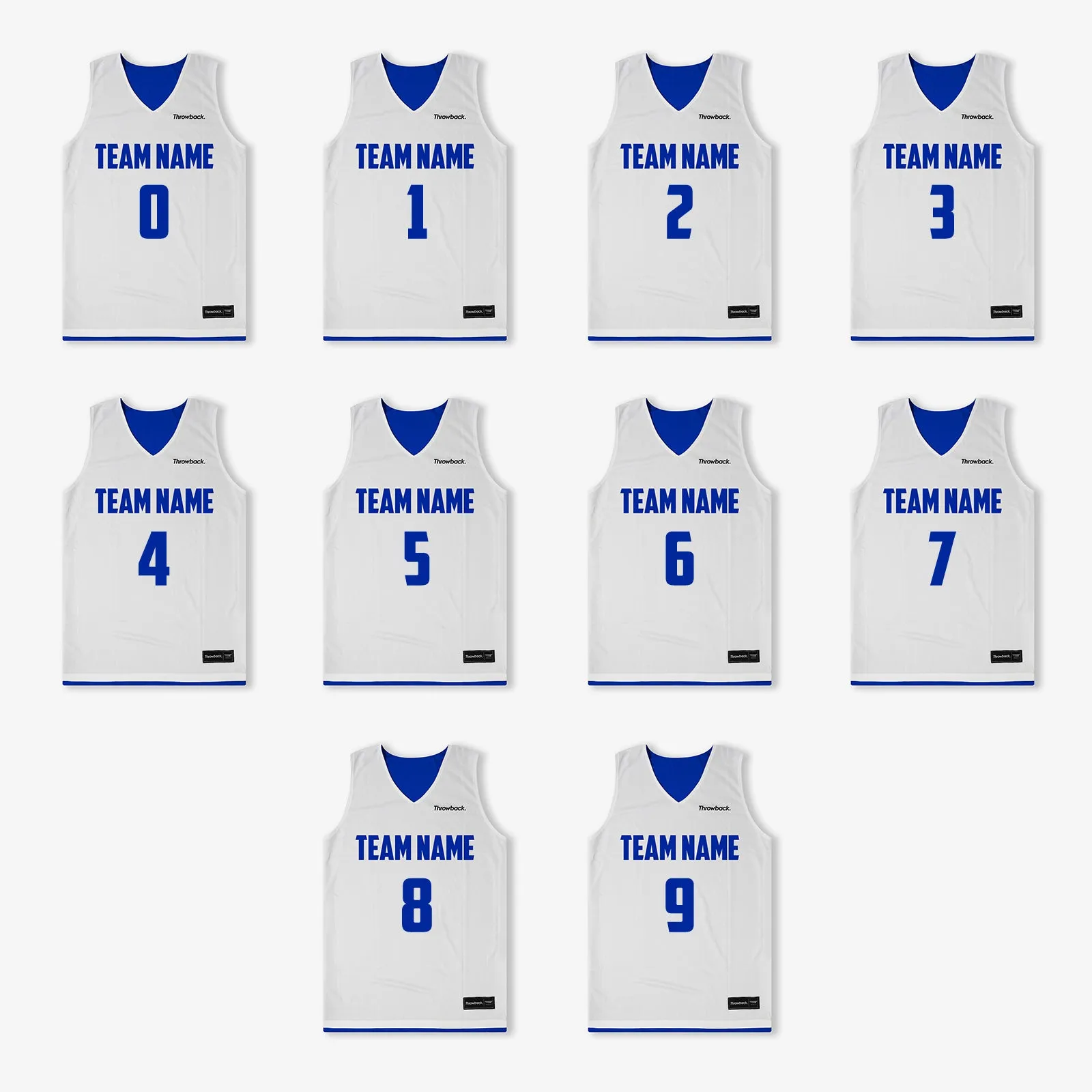 Elite Game Reversible Jerseys (Team Pack) - Royal/White