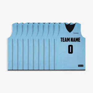 Elite Game Reversible Jerseys (Team Pack) - Sky Blue/Black