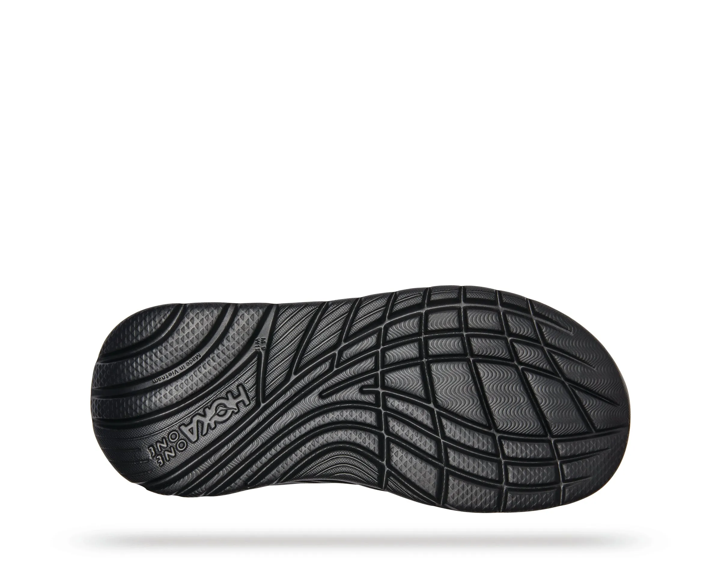 Men's Hoka Ora Recovery Flip Color: Black/Dark Gull Grey