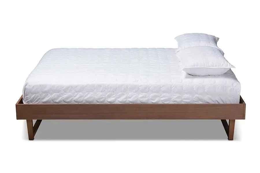 Quinn Walnut Brown Wood Platform Bed (Full)