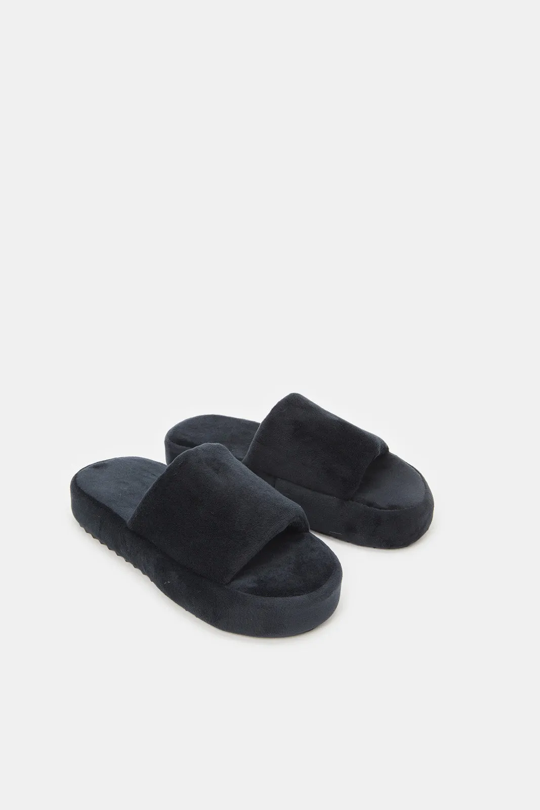 Women Black Platform Slipper