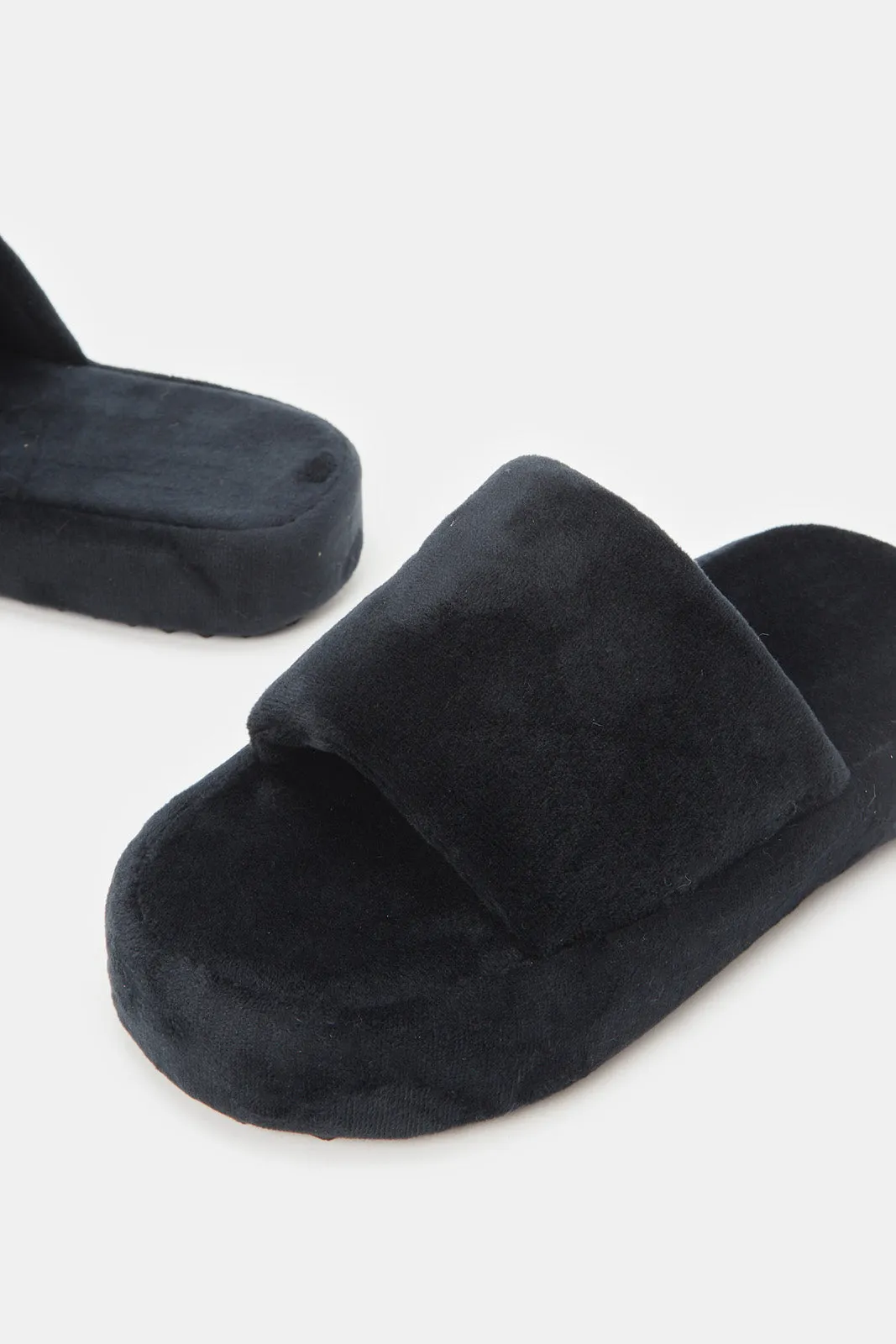 Women Black Platform Slipper