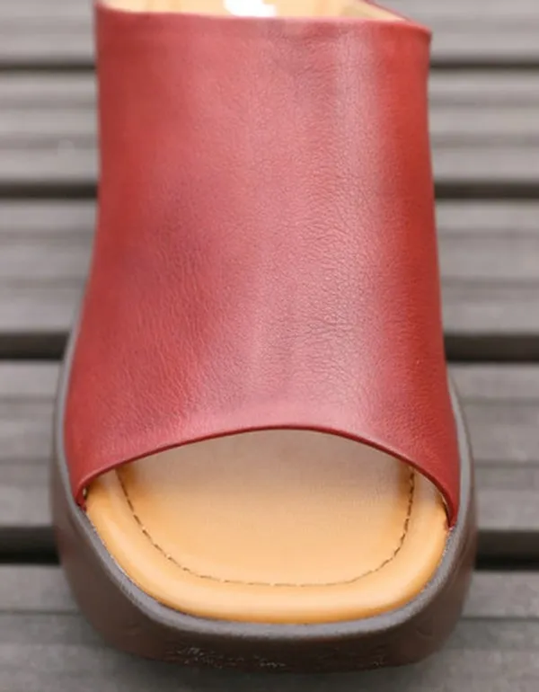 Women's Summer Fish-toe Retro Wedge Slides