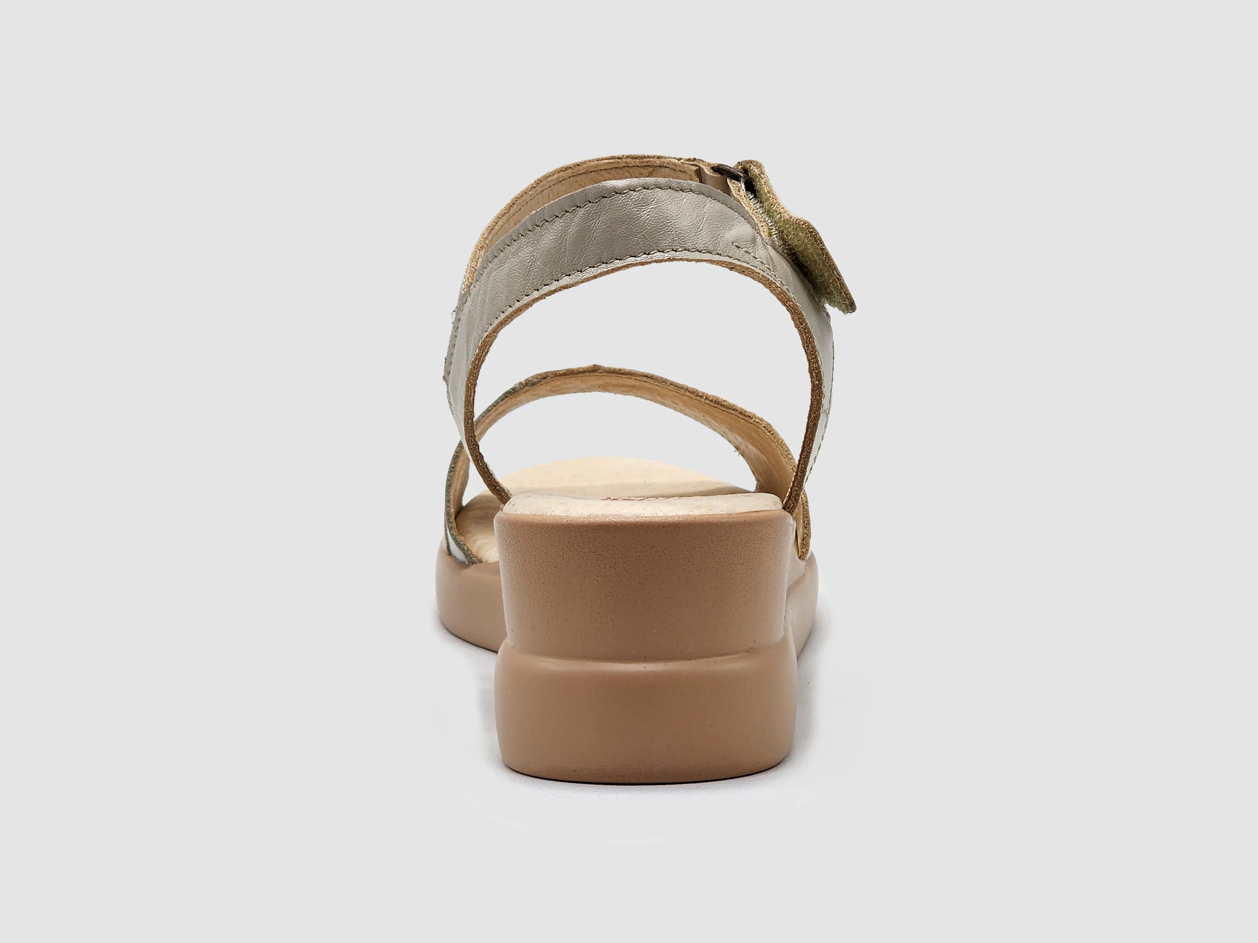 Women's Summer Leather Sandals - Beige
