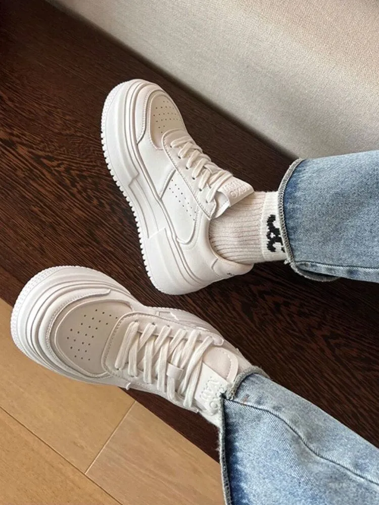 xiangtuibao Flats Platform Heels Casual Sneakers Woman Luxury Brand Sport Running Women Shoes  Spring Summer New White Mujer Sandals